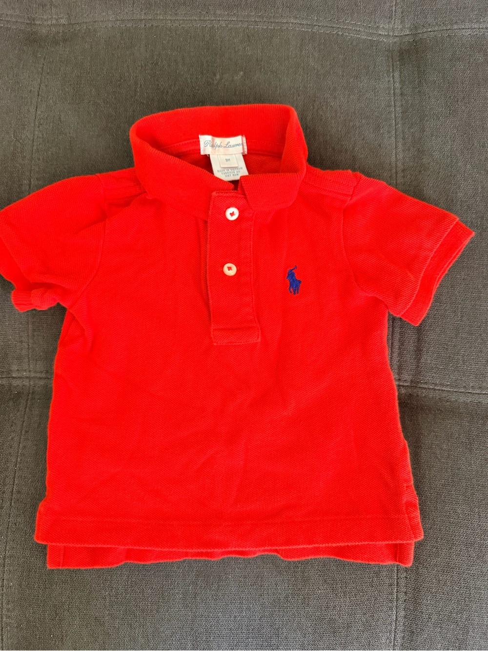 Ralph Lauren Bright Red Polo with Blue Pony